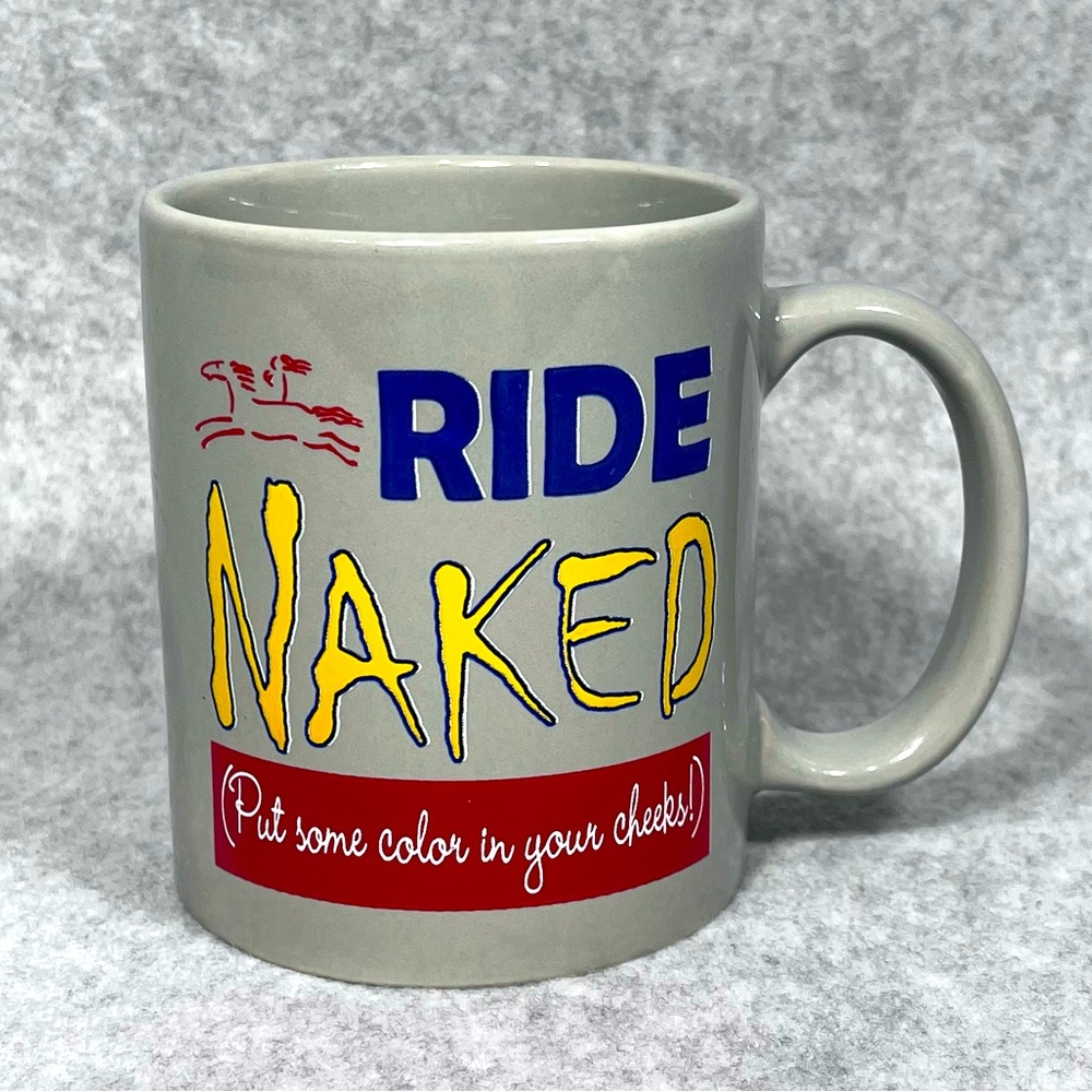 Horse Equestrian‎ Ceramic Fun Mug Ride Naked Coffee Cup Novelty Collectible
